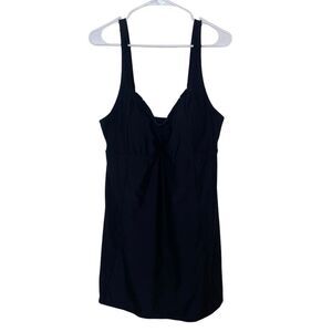 Love My Curves Woman's Black Swim‎ Dress Built in Shorts Padded Bra Plus Size 16